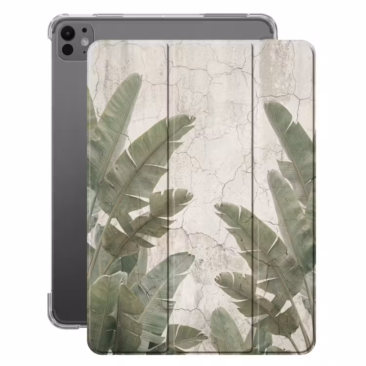 iPad-Hülle - Bananenblätter - Beton - Grün — 1