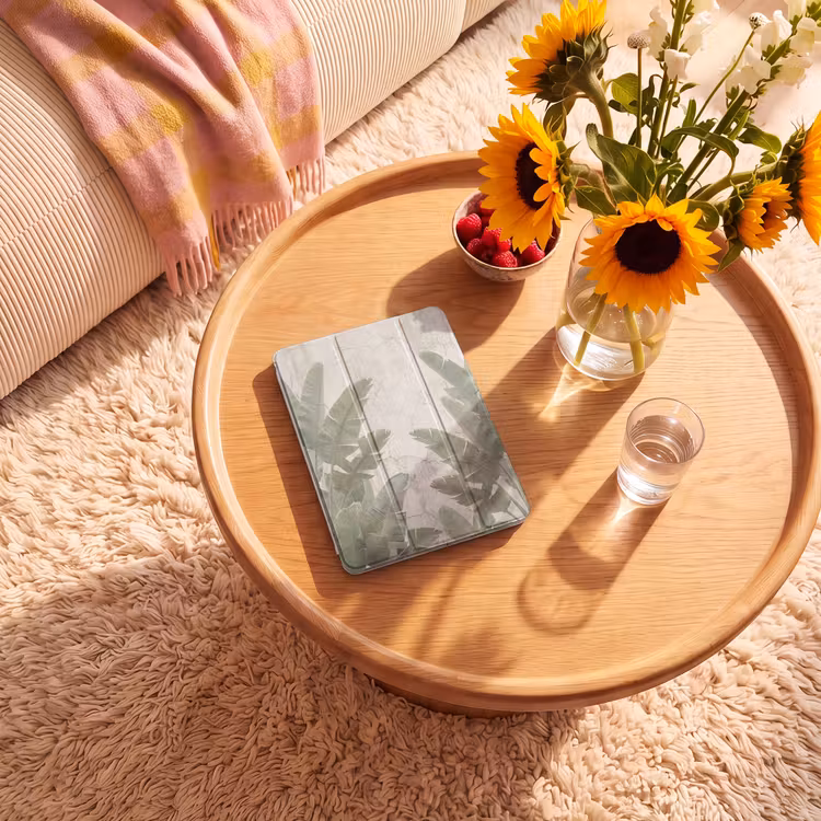iPad-Hülle - Bananenblätter - Beton - Grün — 2