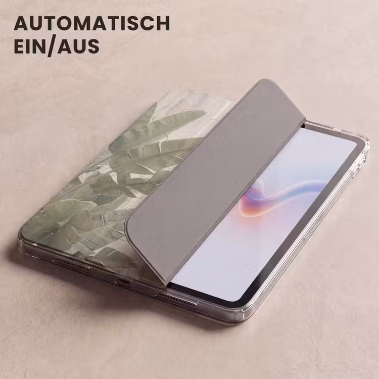 iPad-Hülle - Bananenblätter - Beton - Grün — 5