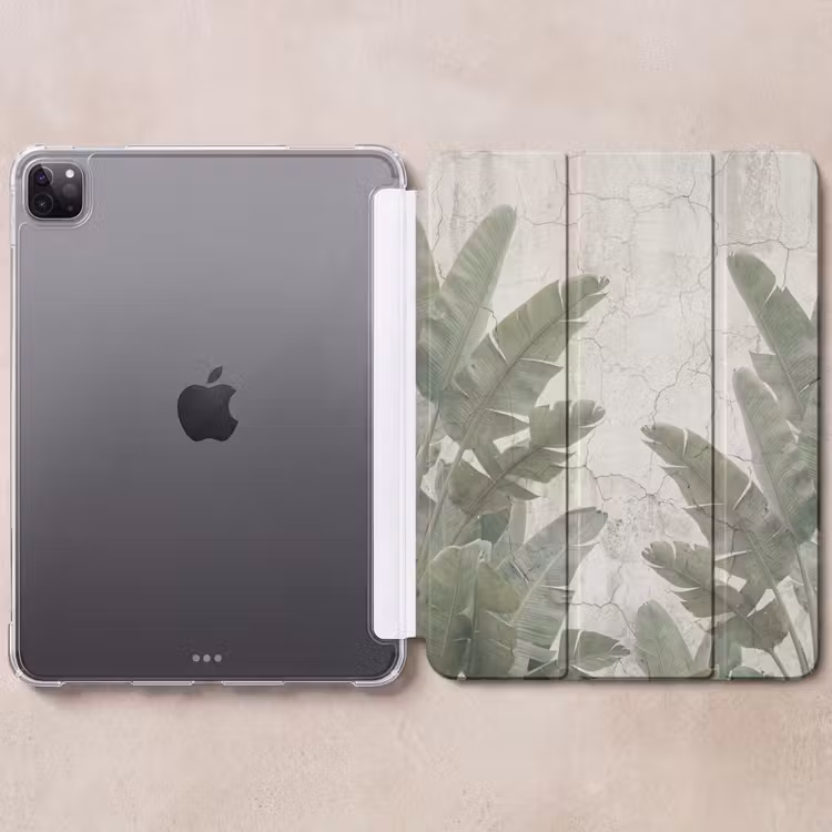 iPad-Hülle - Bananenblätter - Beton - Grün — 6
