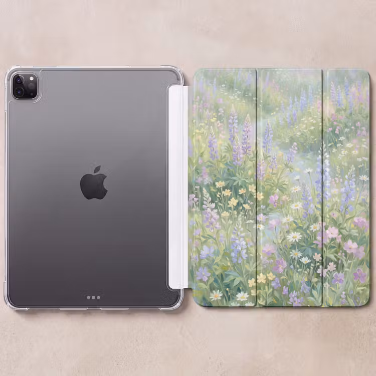 iPad-Hülle - Blumenfeld - Hügel - Farbenfroh — 6