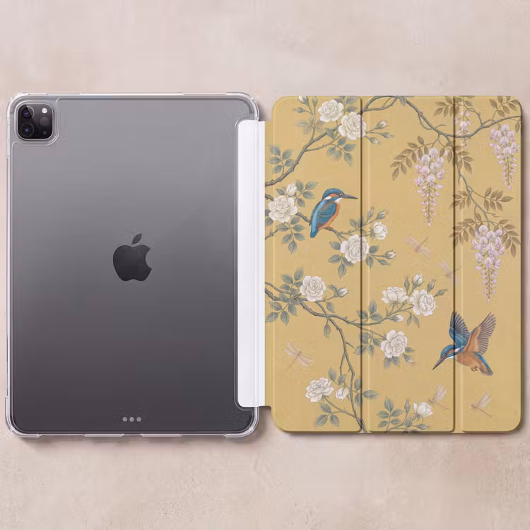 iPad-Hülle - Eisvögel - Blüte - Gelb — 6