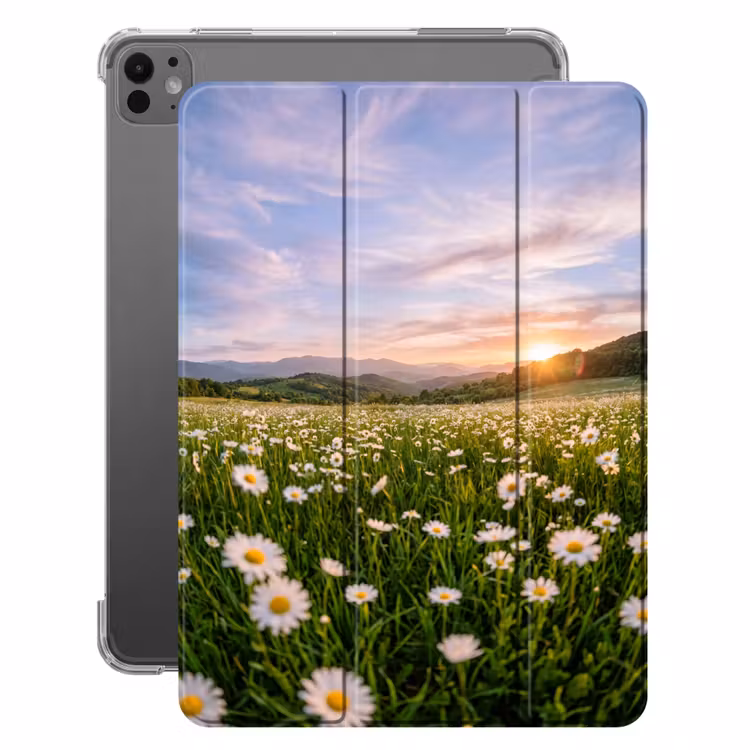 iPad-Hülle - Gänseblümchen - Feld - Hügel - Grün — 1