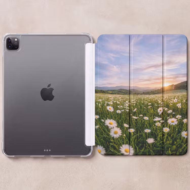 iPad-Hülle - Gänseblümchen - Feld - Hügel - Grün — 6