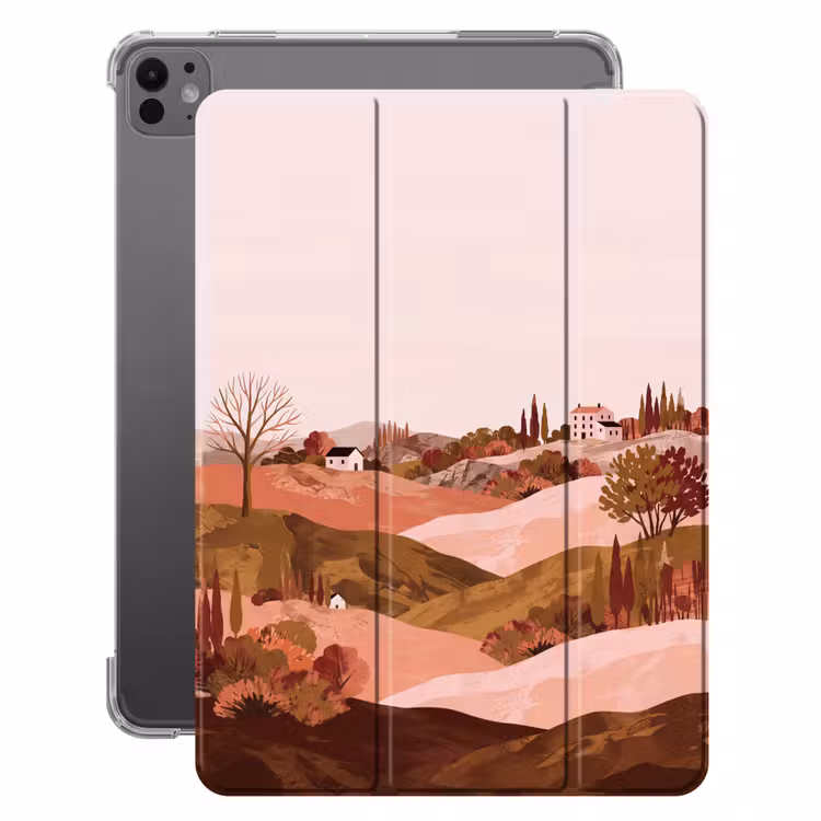 iPad-Hülle - Hügellandschaft - Grafik - Terrakotta — 1