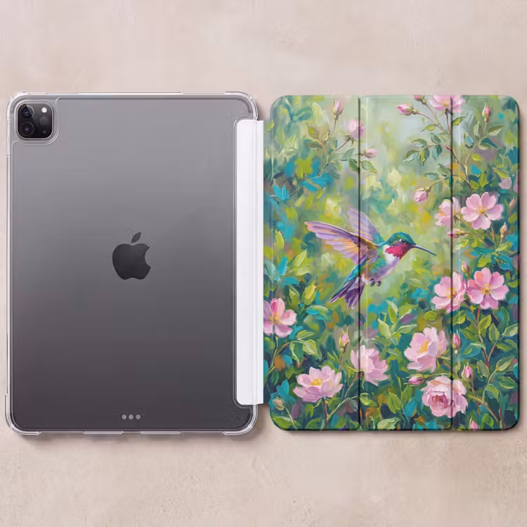 iPad-Hülle - Kolibri - Blumen - Natur - Farbenfroh — 6