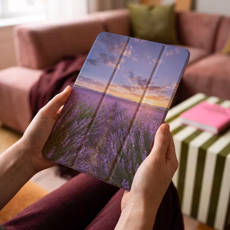 iPad-Hülle - Lavendel - Feld - Natur - Lila — 4