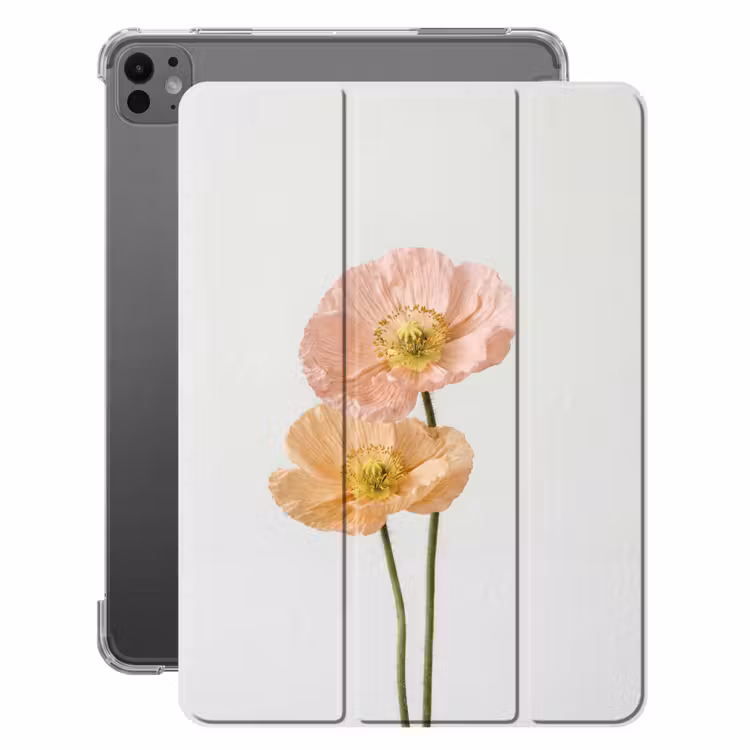 iPad-Hülle - Mohnblumen - Botanisch - Rosa — 1