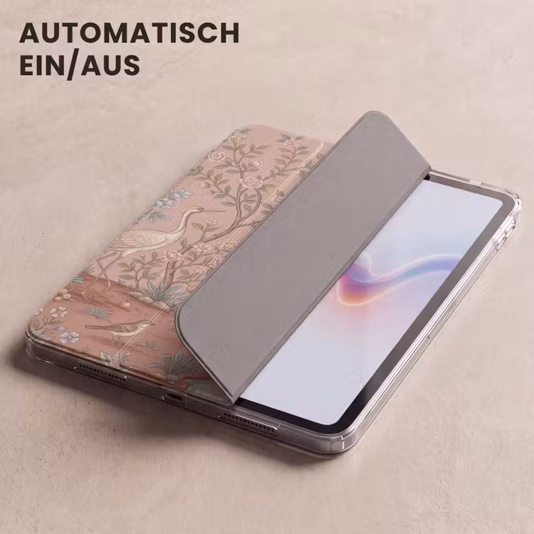 iPad-Hülle - Nostalgisch - Reiher - Rosa — 5