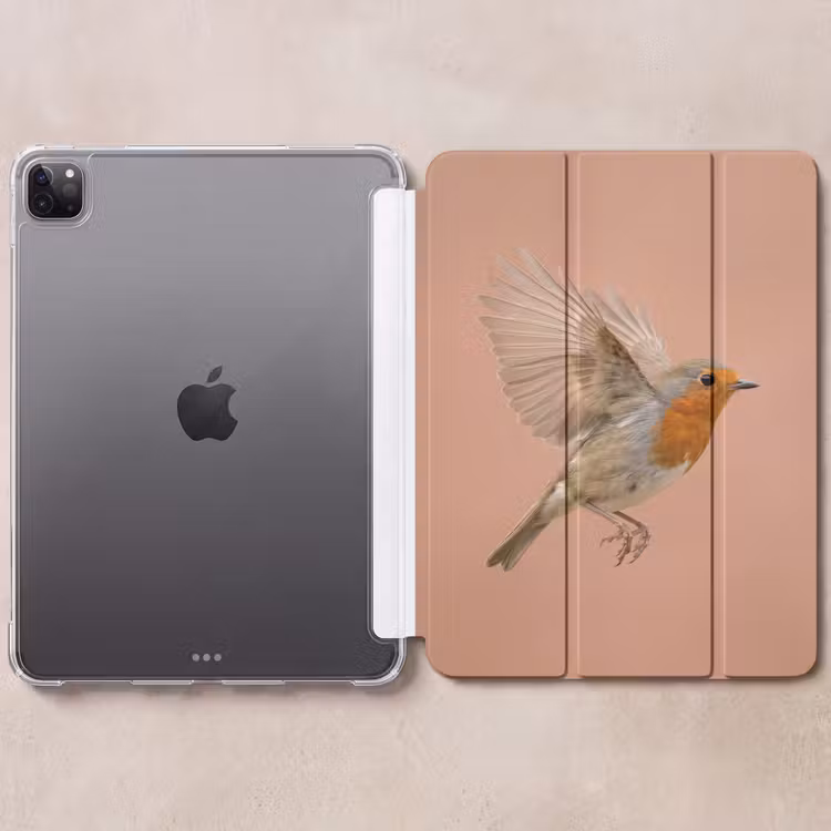 iPad-Hülle - Rotkehlchen - Natur - Rosa — 6