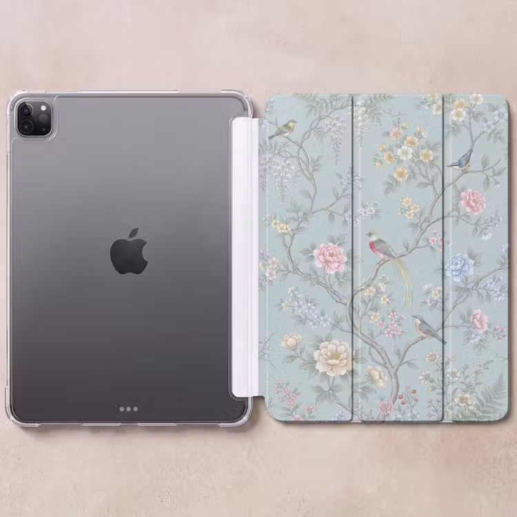 iPad-Hülle - Vogel - Blumen - Farbenfroh — 6