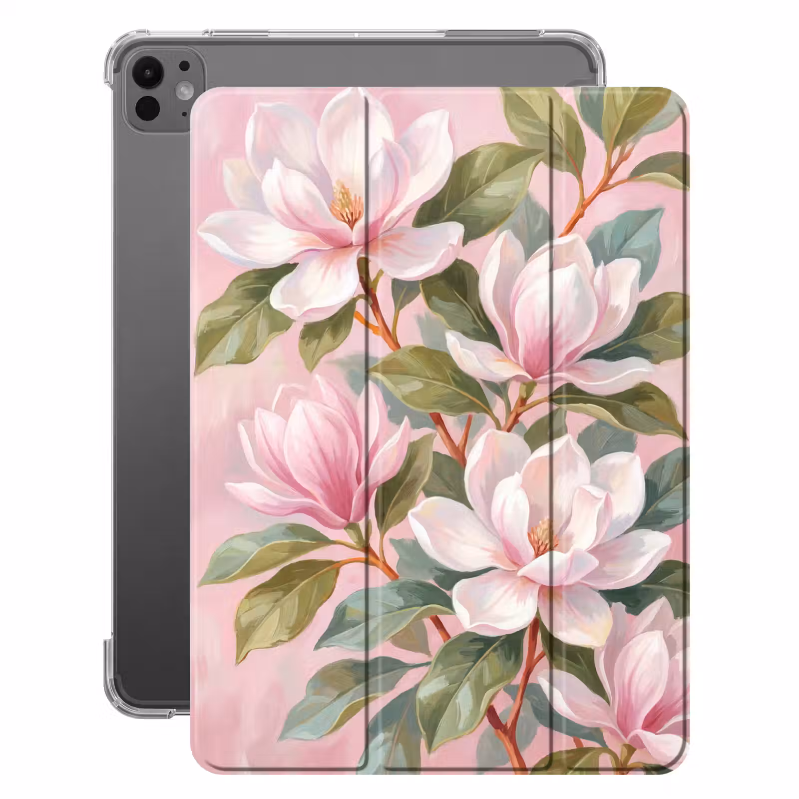 iPad-Hülle - Magnolien - Muster - Rosa — 1