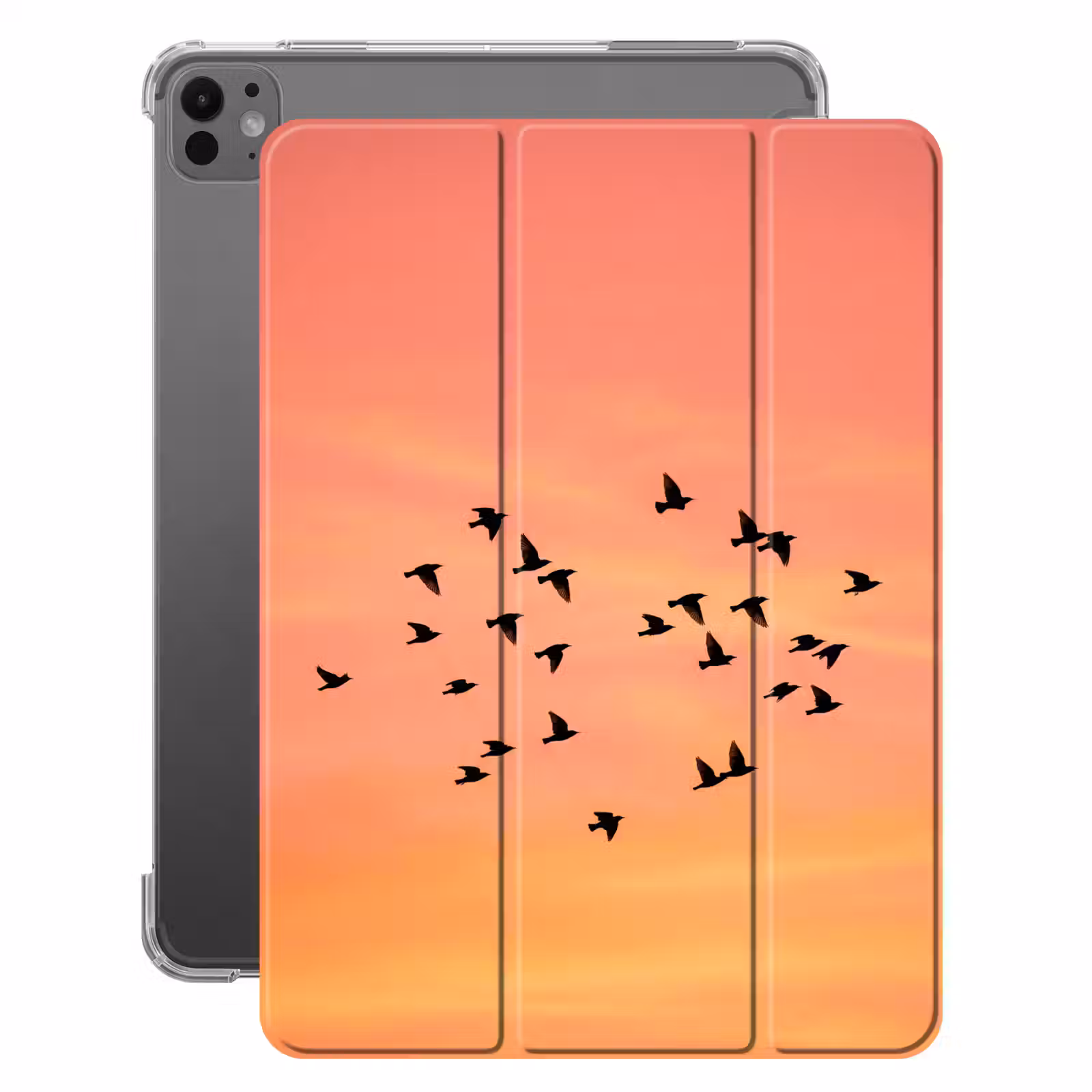iPad-Hülle - Schwarm - Vögel - Orange — 1