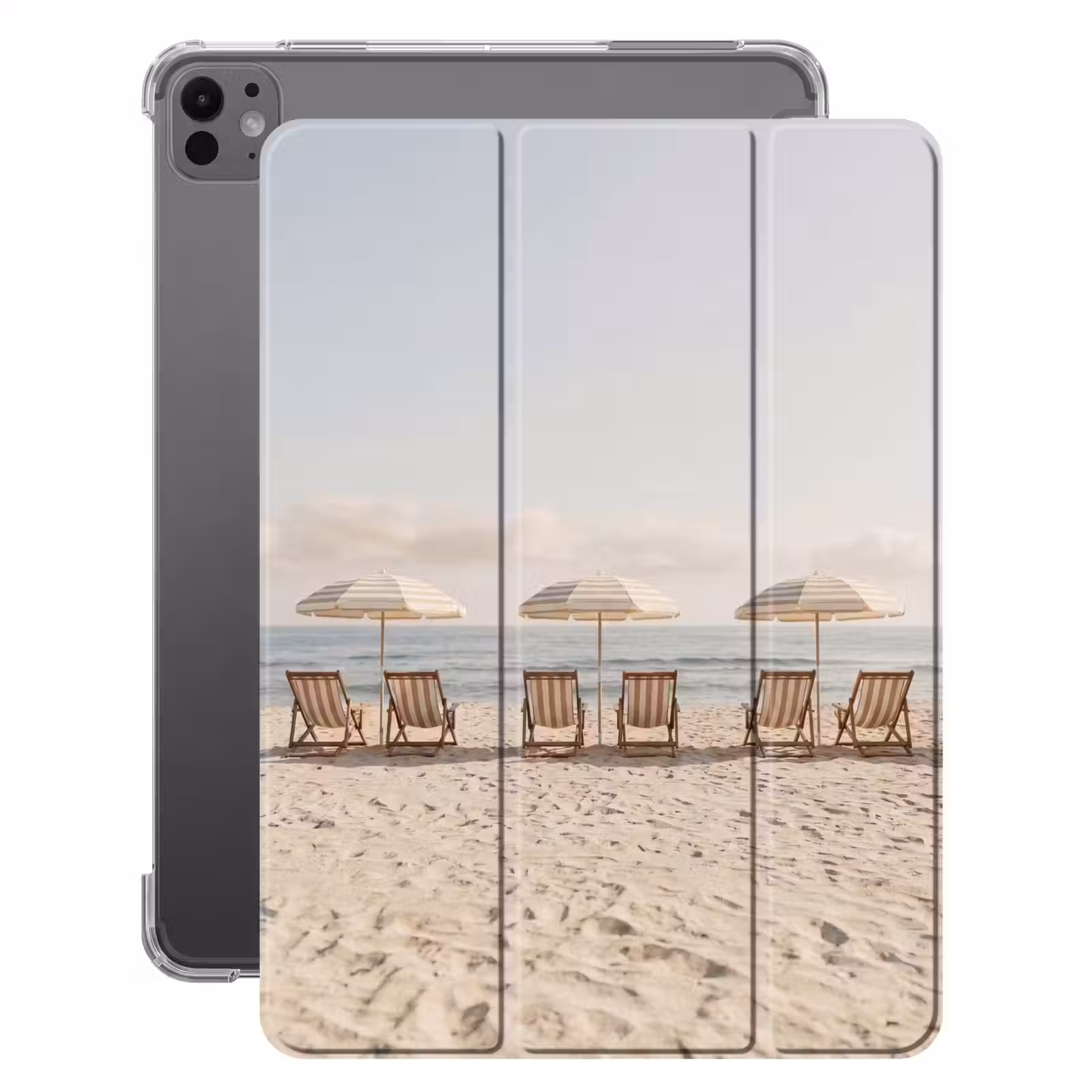 iPad-Hülle - Strand - Stühle - Sonnenschirm — 1