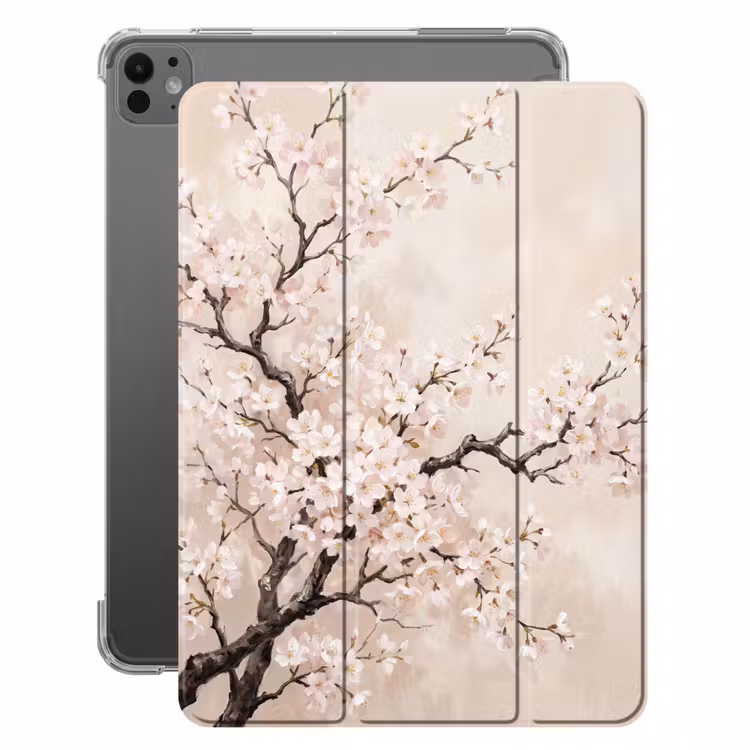 iPad-Hülle - Blossom - Illustration - Taupe — 1