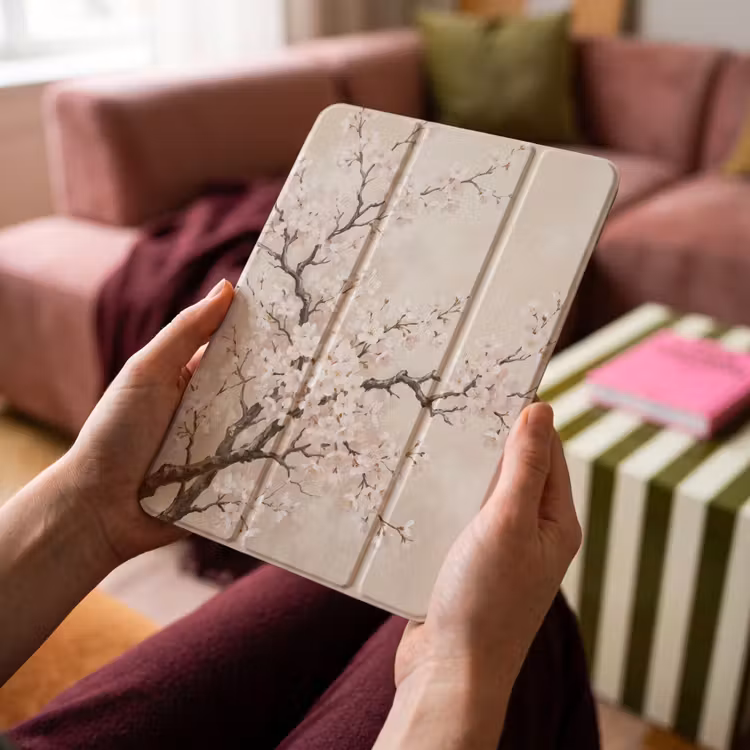 iPad-Hülle - Blossom - Illustration - Taupe — 4