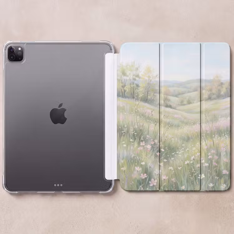 iPad-Hülle - Blumenfeld - Blumen - Grün — 6