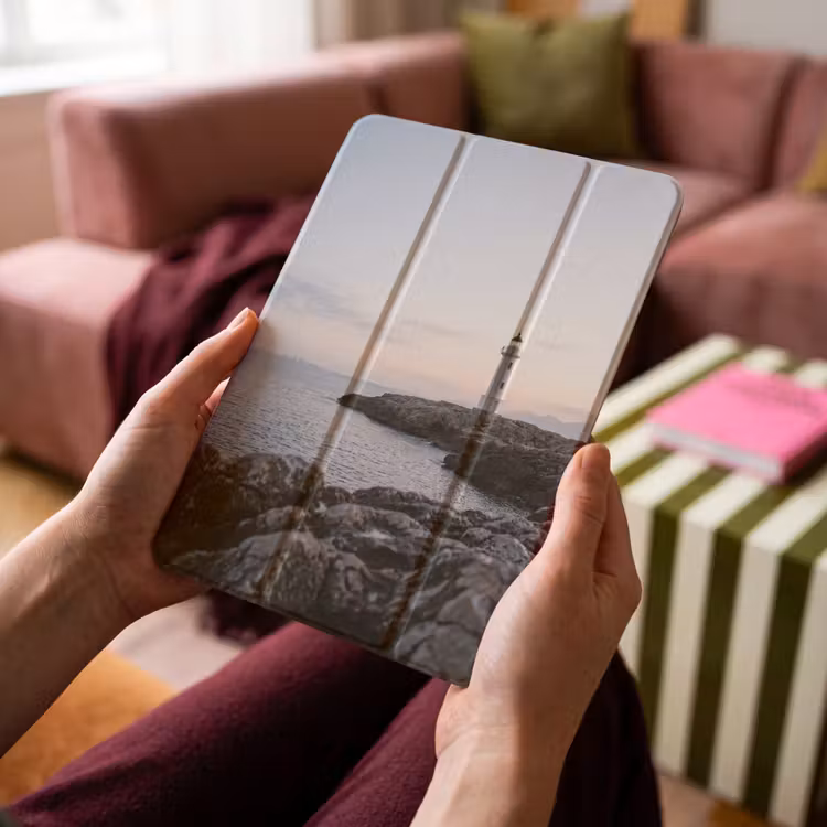 iPad-Hülle - Felsen - Leuchtturm - Weiß — 4