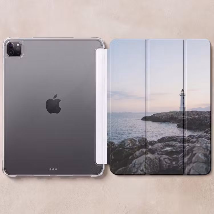 iPad-Hülle - Felsen - Leuchtturm - Weiß — 6
