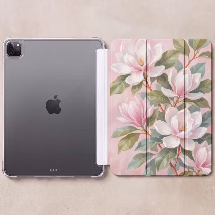 iPad-Hülle - Magnolien - Muster - Rosa — 6