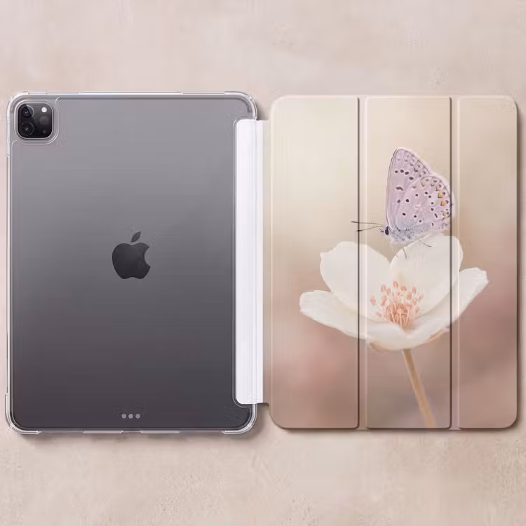 iPad-Hülle - Schmetterling - Blume - Blau — 6