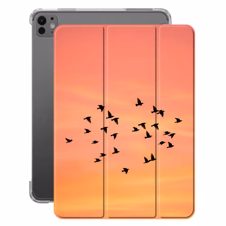 iPad-Hülle - Schwarm - Vögel - Orange — 1