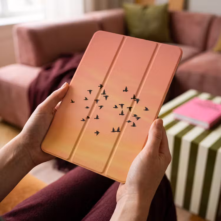 iPad-Hülle - Schwarm - Vögel - Orange — 4
