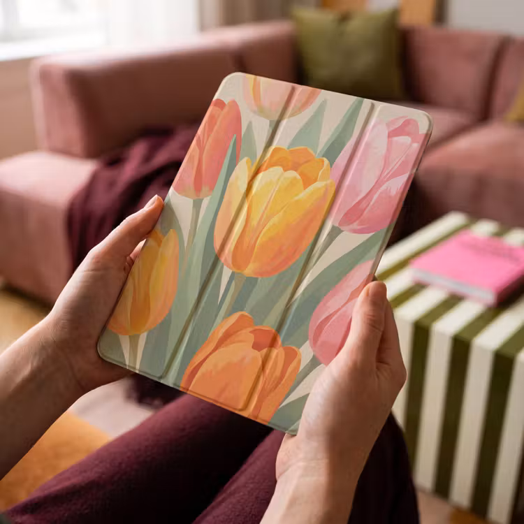 iPad-Hülle - Tulpen - Abstrakt - Farbenfroh — 4