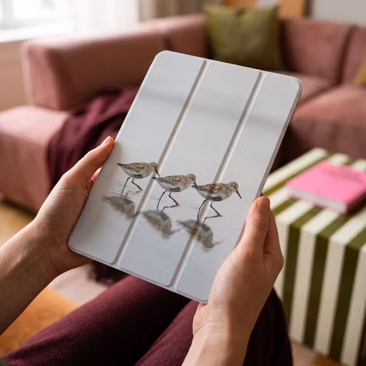 iPad-Hülle - Vögel - Wasser - Grau — 4