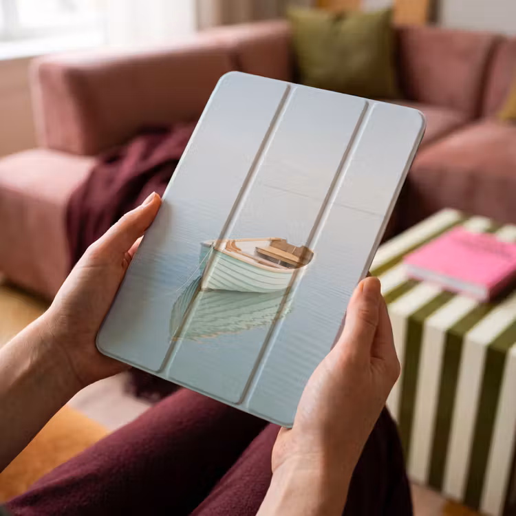 iPad-Hülle - Minimalistisch - Boot - Meer — 4