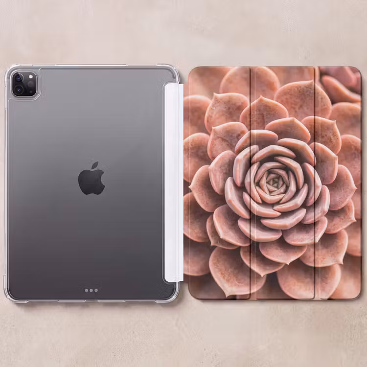 iPad-Hülle - Sukkulente - Bio - Rosa — 6