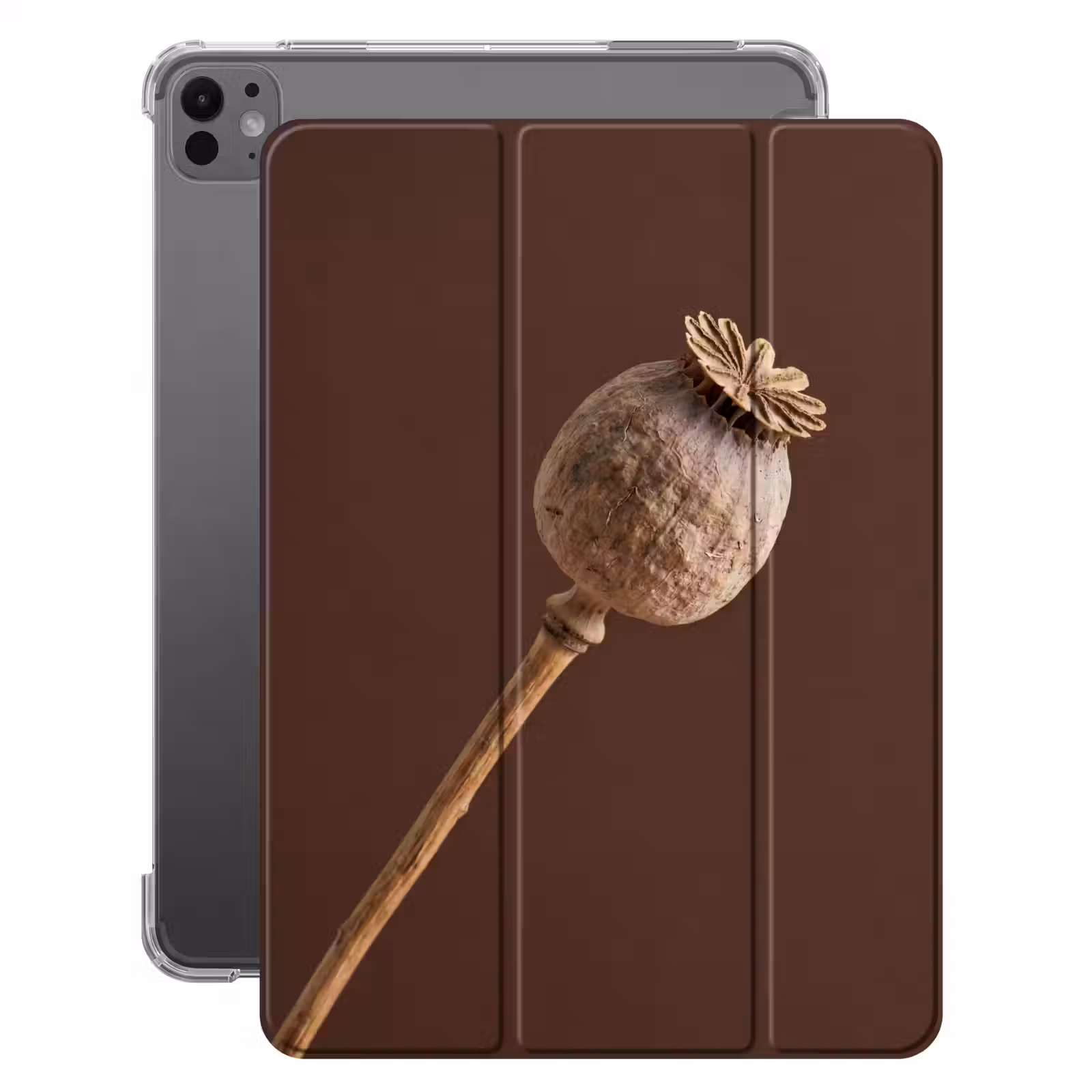 iPad-Hülle - Mohnzwiebel - Trockenblume - Braun - Minimalistisch — 1