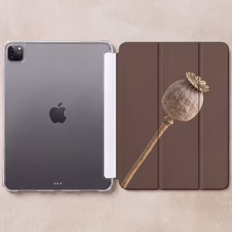 iPad-Hülle - Mohnzwiebel - Trockenblume - Braun - Minimalistisch — 6