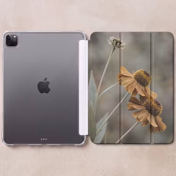 iPad-Hülle - Sonnenhut - Trockenblumen - Gelb - Warm — 6