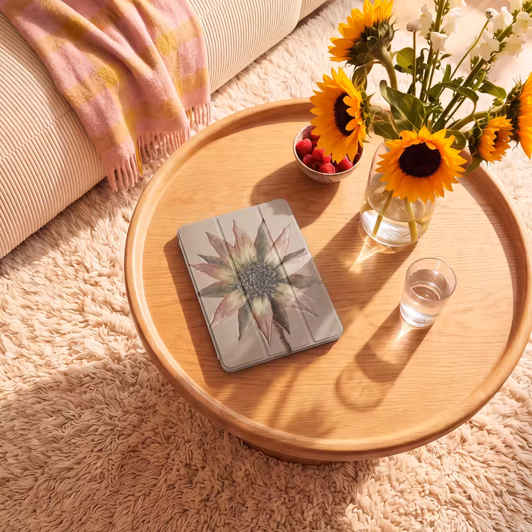 iPad-Hülle - Trockenblume - Protea - Vintage - Beige - Rustikal — 2
