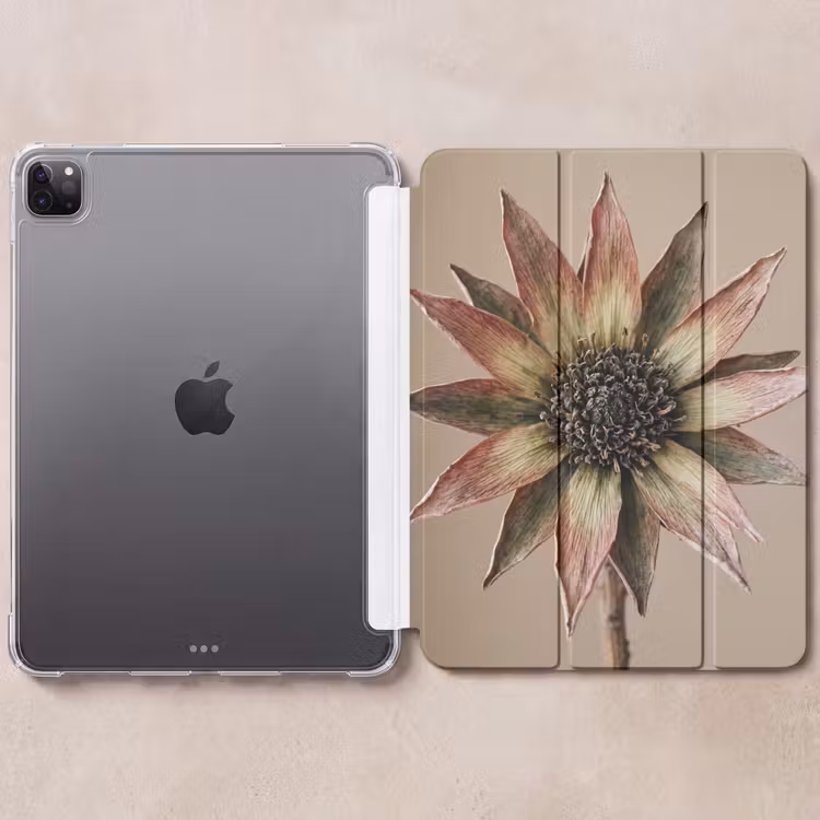 iPad-Hülle - Trockenblume - Protea - Vintage - Beige - Rustikal — 6