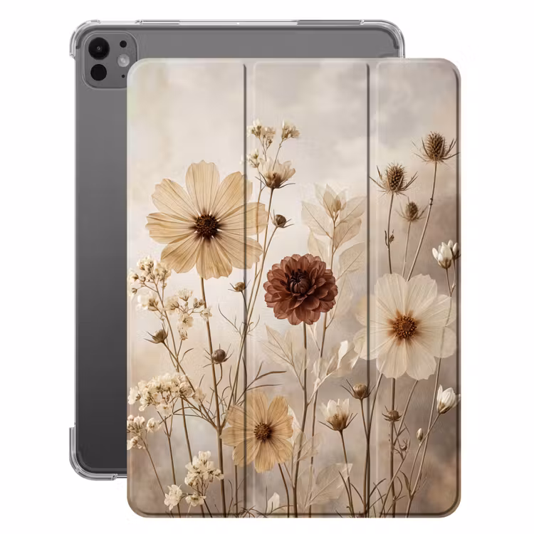 iPad-Hülle - Wilde Blumen - Botanisch - Vintage - Natur - Rustikal — 1