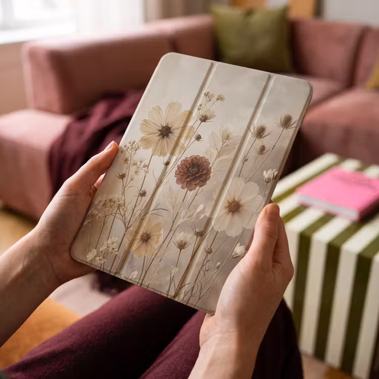 iPad-Hülle - Wilde Blumen - Botanisch - Vintage - Natur - Rustikal — 4