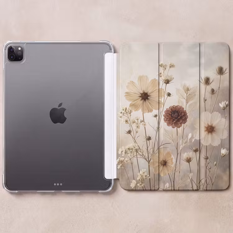 iPad-Hülle - Wilde Blumen - Botanisch - Vintage - Natur - Rustikal — 6