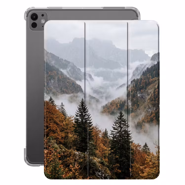 iPad-Hülle - Berge - Tal - Nebel - Herbst - Natur — 1