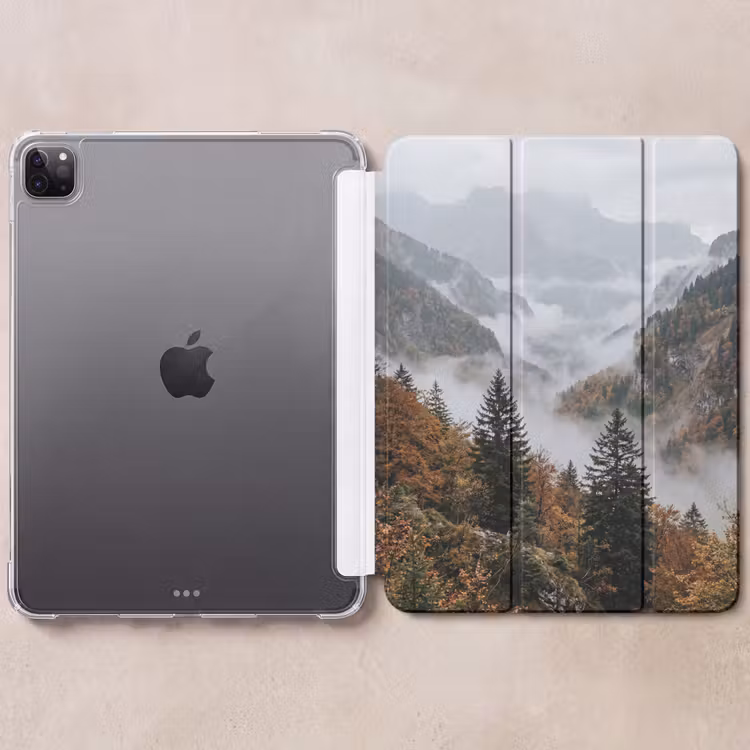 iPad-Hülle - Berge - Tal - Nebel - Herbst - Natur — 6