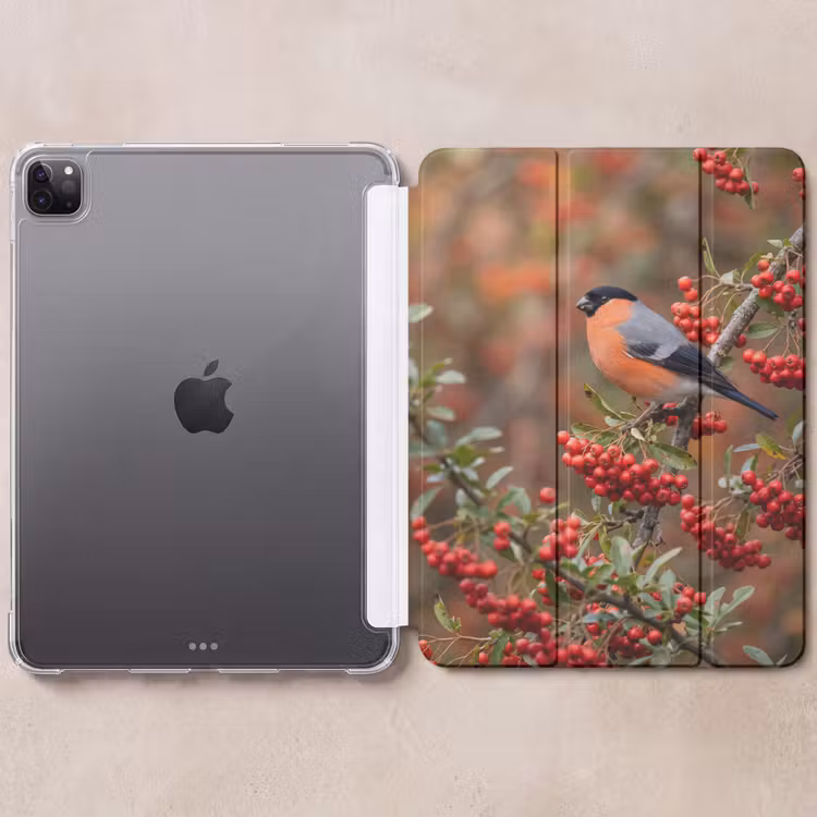 iPad-Hülle - Gimpel - Beeren - Herbst - Natur - Farbenfroh — 6