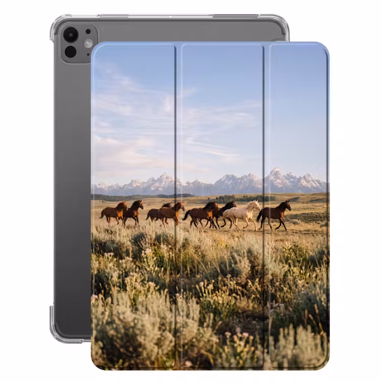 iPad-Hülle - Pferde - Herde - Berge - Freiheit - Wildnis — 1