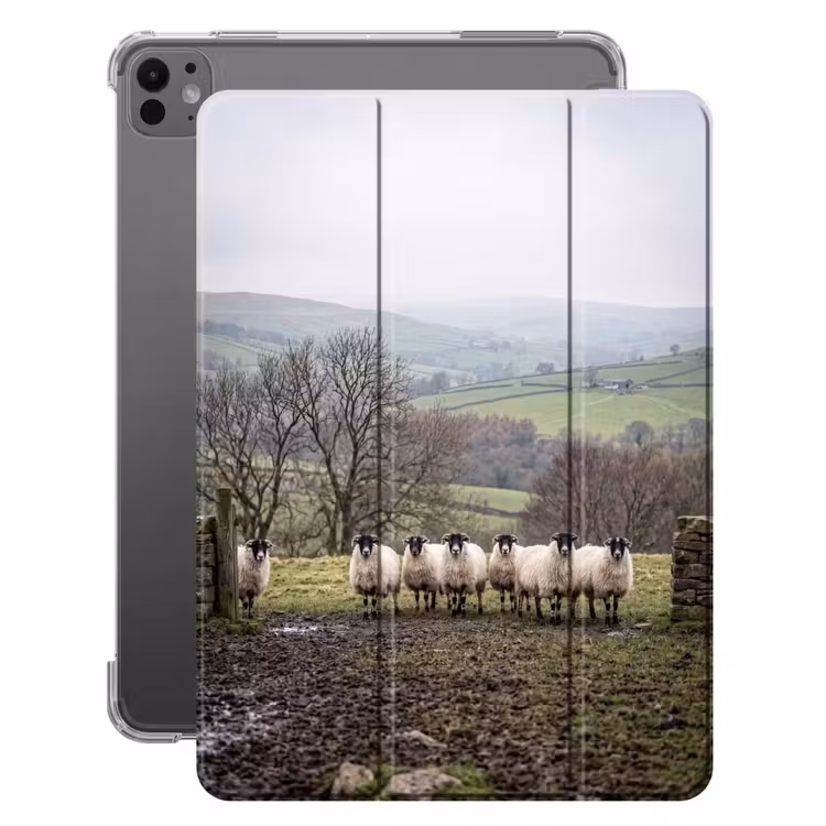 iPad-Hülle - Schafe - Reihe - Weide - Tiere - Landleben — 1