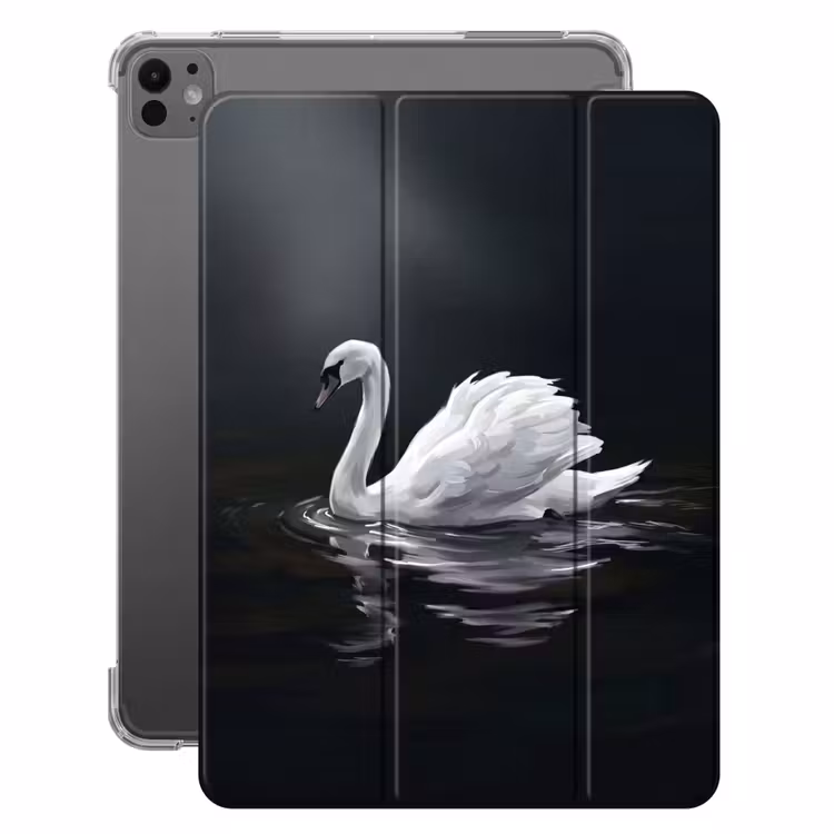 iPad-Hülle - Schwan - Wasser - Natur - Realistisch - Weiß — 1
