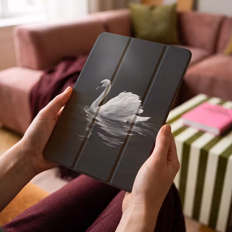 iPad-Hülle - Schwan - Wasser - Natur - Realistisch - Weiß — 4