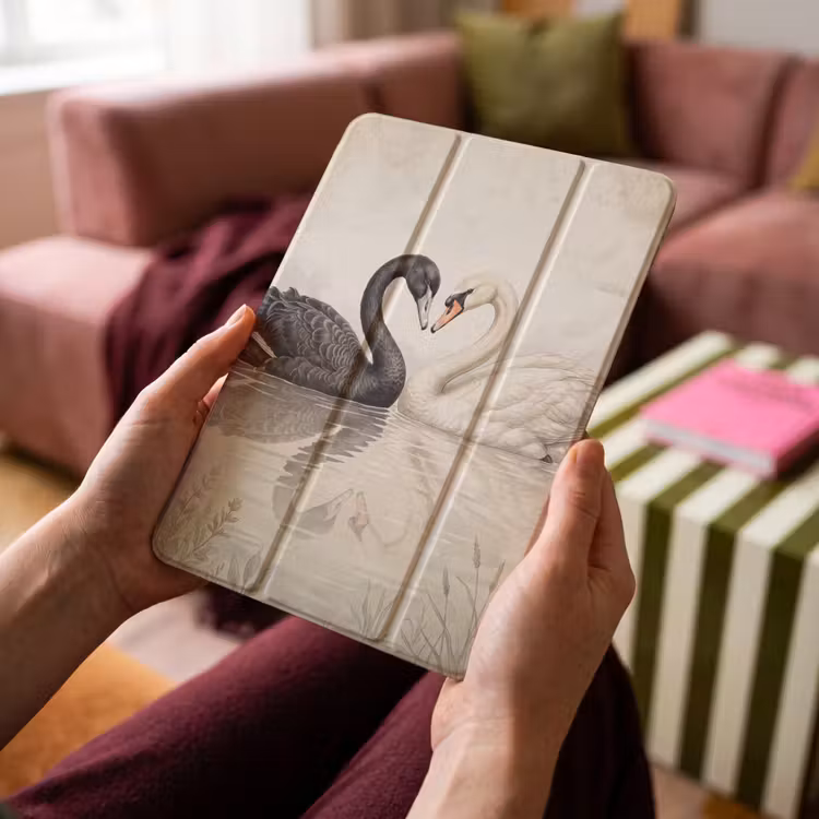 iPad-Hülle - Schwäne - Herzform - Tiere — 4