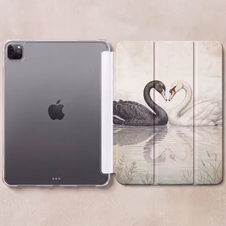 iPad-Hülle - Schwäne - Herzform - Tiere — 6
