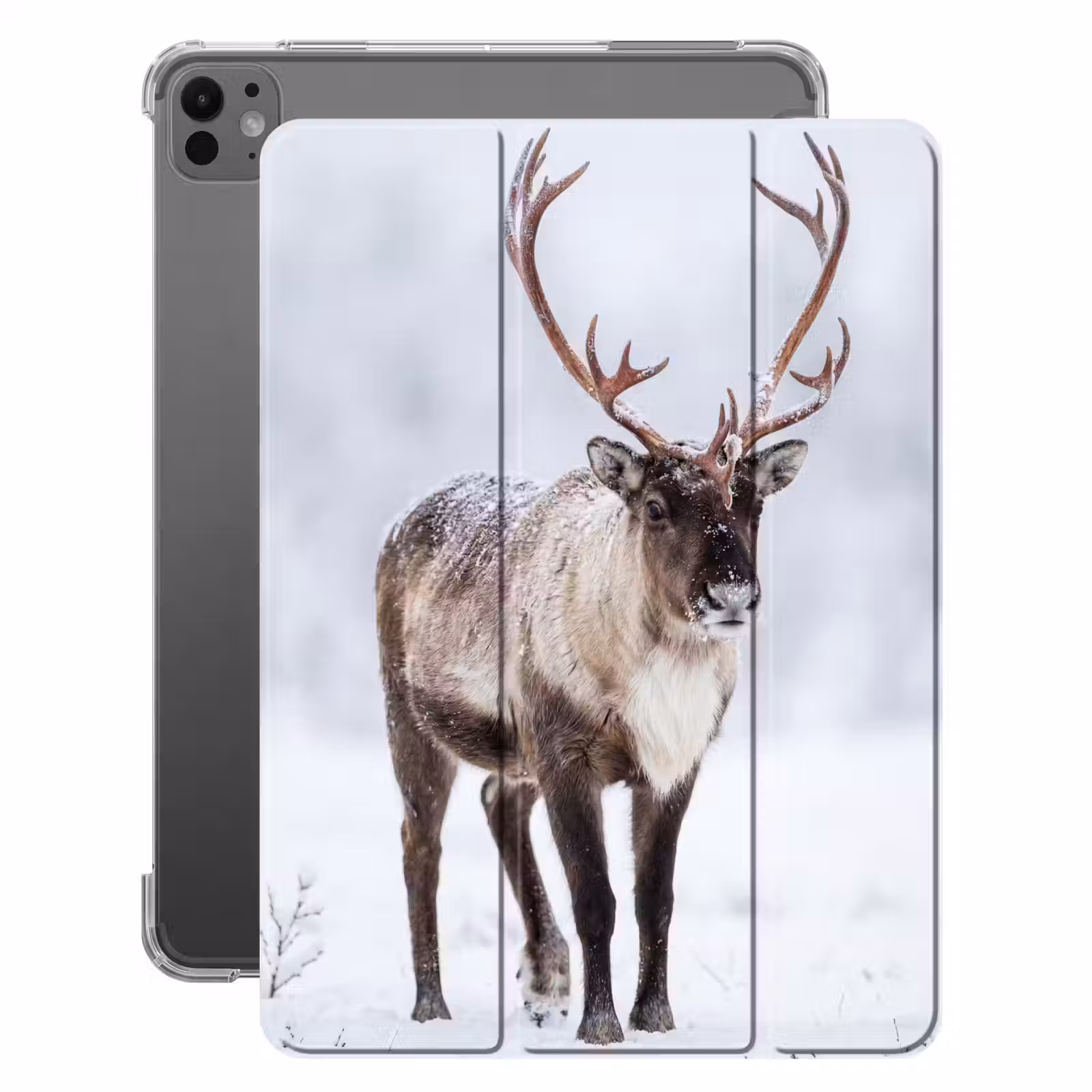 iPad-Hülle - Rentier - Geweih - Tundra - Schnee - Wild — 1