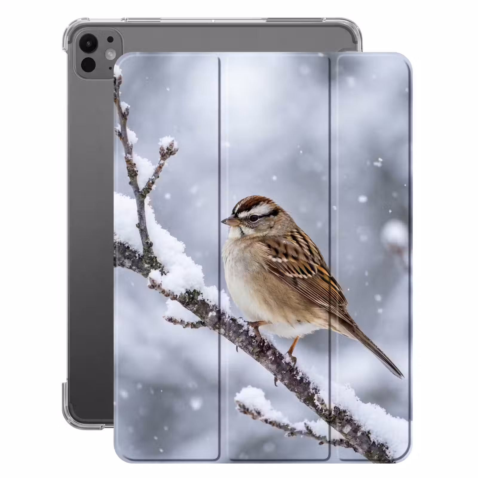 iPad-Hülle - Vogel - Zweig - Schnee - Winter — 1